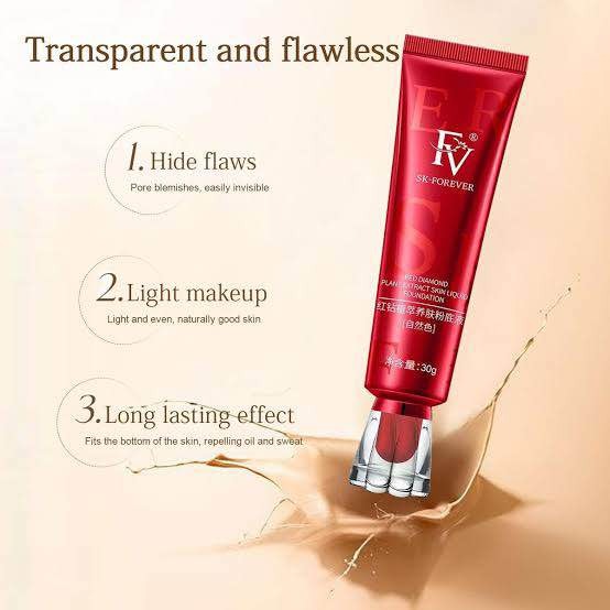 Fv Sk-forever Liquid Foundation – Lightweight Oil-control Formula With Peptides & Bird’s Nest Extract – Nourishing Ivory Shade Base Makeup