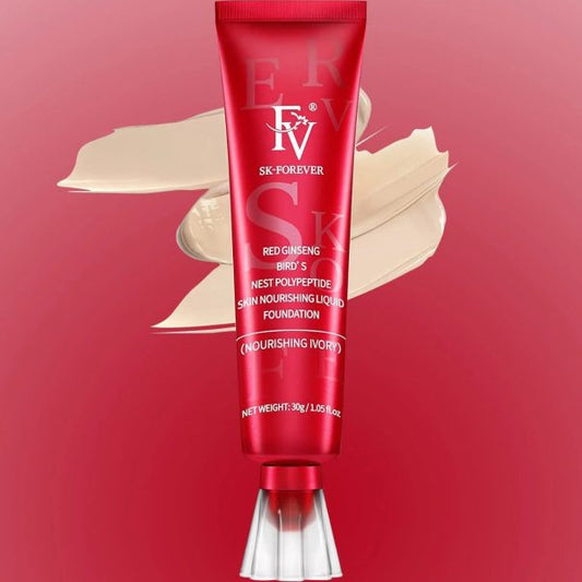 Fv Sk-forever Liquid Foundation – Lightweight Oil-control Formula With Peptides & Bird’s Nest Extract – Nourishing Ivory Shade Base Makeup